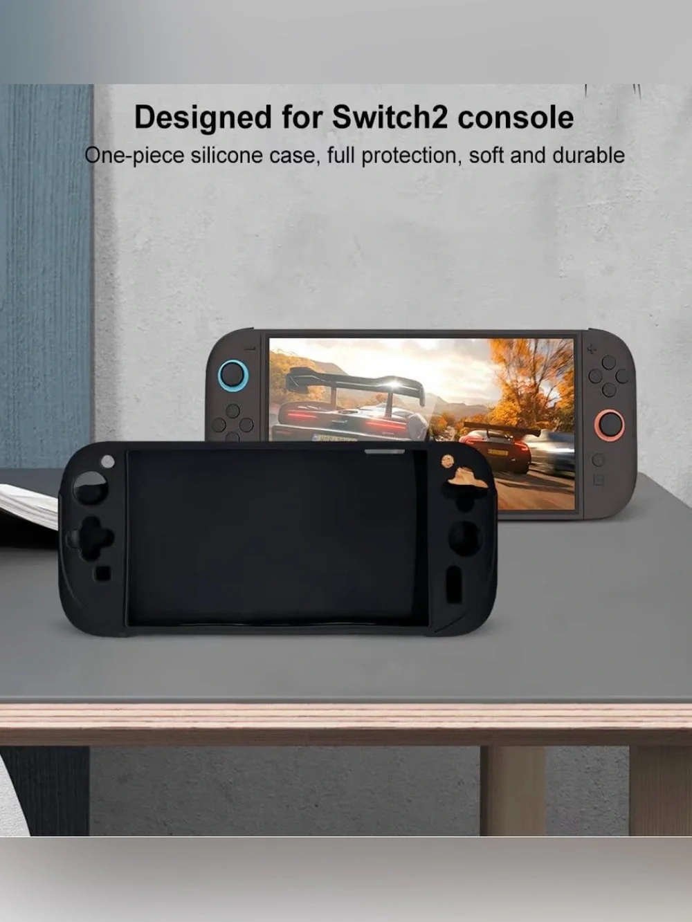 Silicone Protective Case for Nintendo Switch 2 Anti-Slip Shockproof Black New